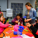 Community members at a family first event